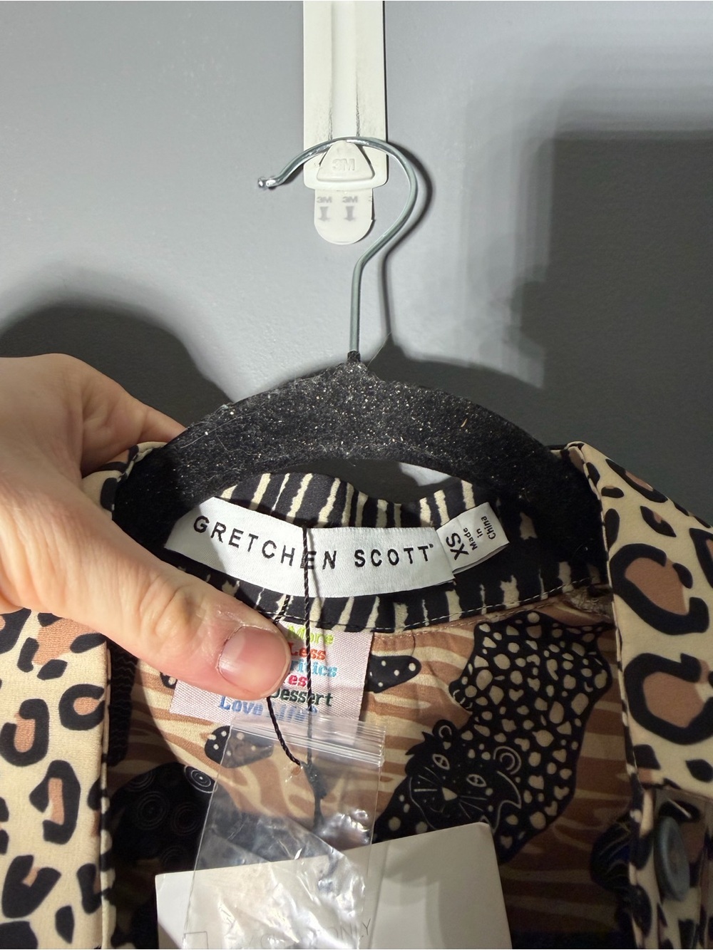 Gretchen Scott Leopard Print Tie Front Shirt Dress Size XS - Picture 4 of 5